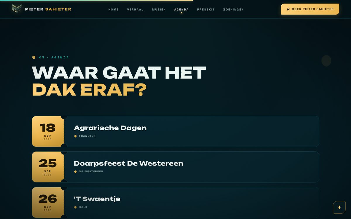 De agenda als festivaltickets