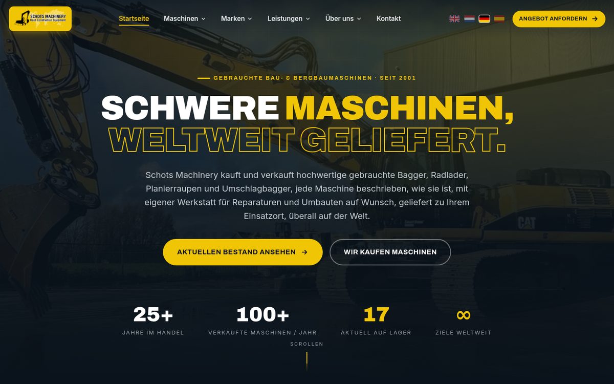 De Duitse versie van de homepage
