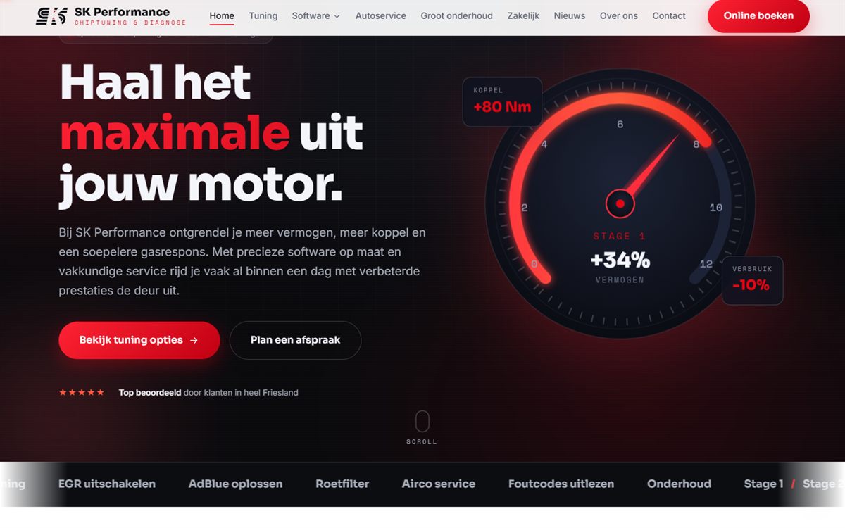 De nieuwe website van SK Performance